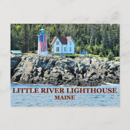 Faro de Little River, postal de Maine