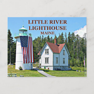 Faro de Little River, postal de Maine