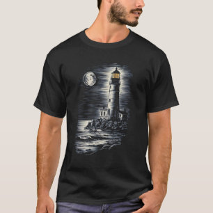 Faro de luna completo camiseta nautica