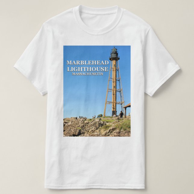 Faro de Marblehead, camiseta de Massachusetts (Diseño del anverso)