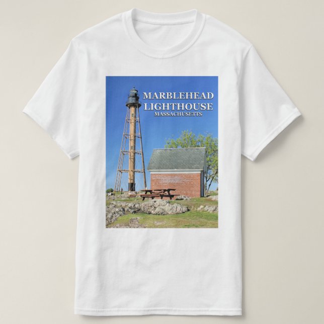 Faro de Marblehead, camiseta de Massachusetts (Diseño del anverso)