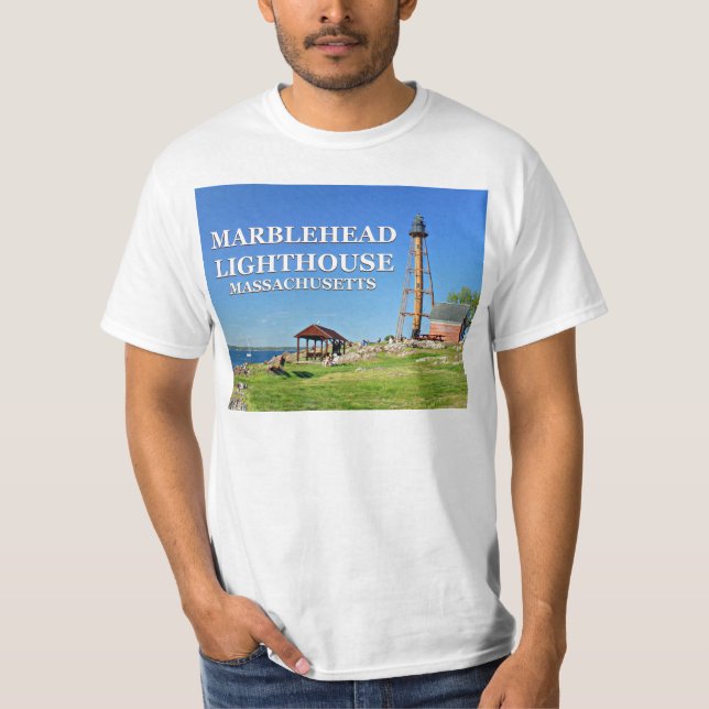 Faro de Marblehead, camiseta de Massachusetts (Anverso)