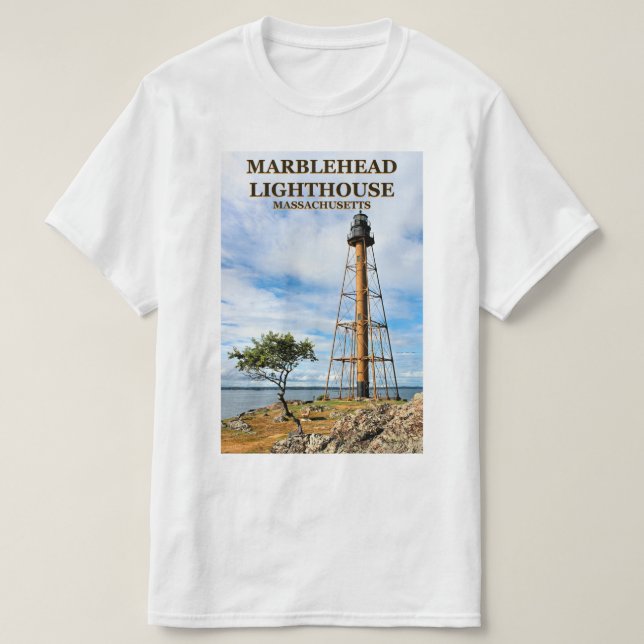 Faro de Marblehead, camiseta de Massachusetts (Diseño del anverso)