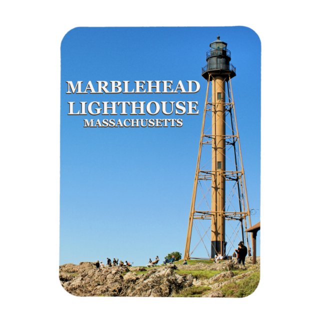 Faro de Marblehead, imán Flexi de Massachusetts (Vertical)