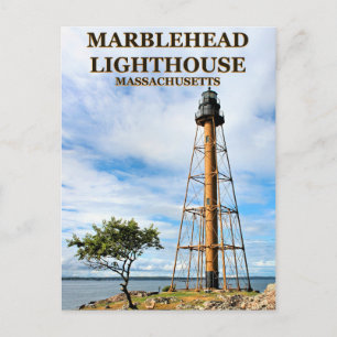 Faro de Marblehead, postal de Massachusetts
