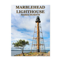 Faro de Marblehead, postal de Massachusetts