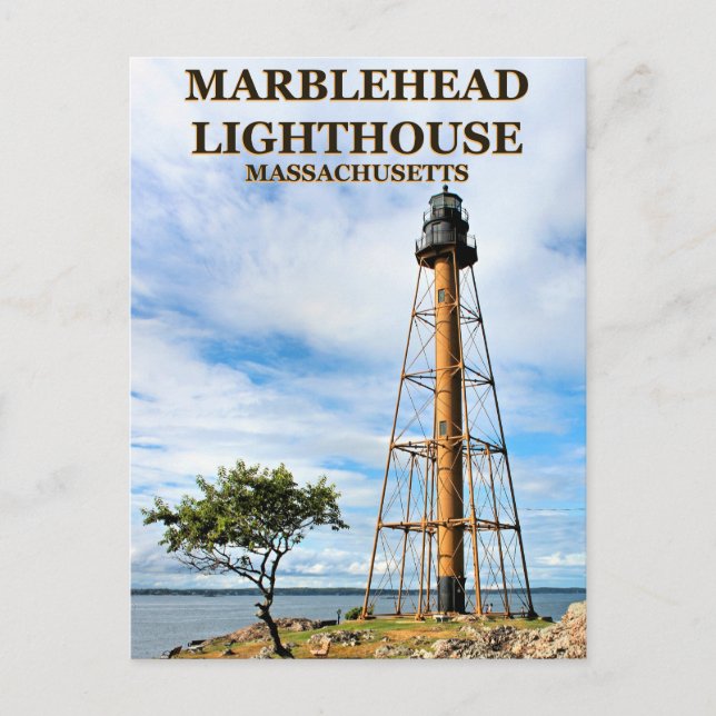 Faro de Marblehead, postal de Massachusetts (Anverso)