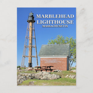 Faro de Marblehead, postal de Massachusetts