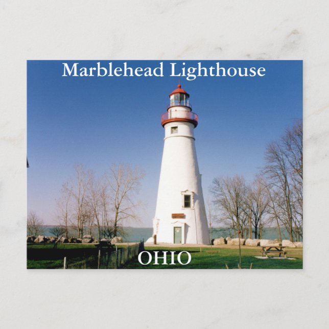 Faro de Marblehead, postal de Ohio (Anverso)