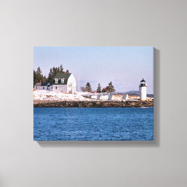 Faro de Marshall Point Maine Lienzo envuelto (Anverso)