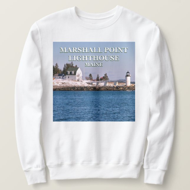 Faro de Marshall Point, sudadera de Maine (Anverso del diseño)