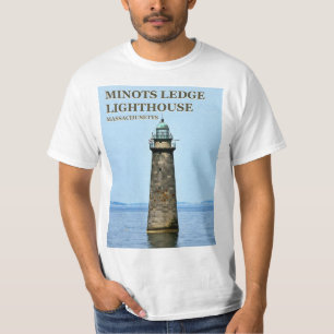 Faro de Minots Ledge, camiseta de Massachusetts