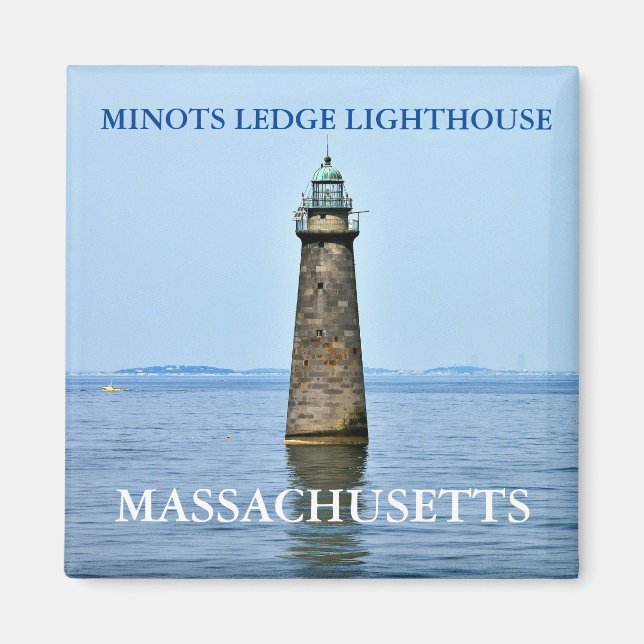 Faro de Minots Ledge, imán de Massachusetts (Frente)