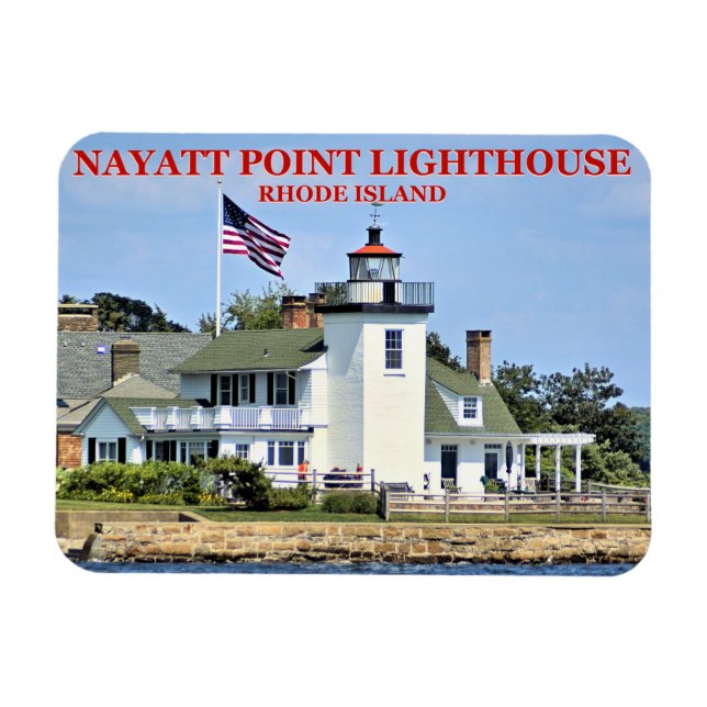 Faro de Nayatt Point, imán de Rhode Island (Horizontal)