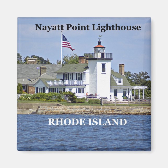 Faro de Nayatt Point, imán de Rhode Island (Frente)