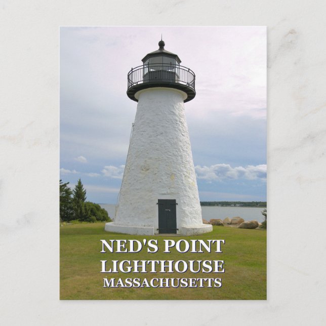 Faro de Ned's Point, postal de Massachusetts (Anverso)