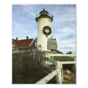 Faro de Nobska en la foto del arte del navidad