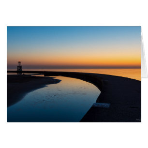 Faro de North Chicago al amanecer