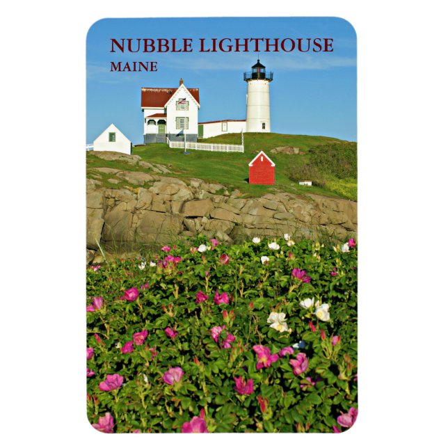 Faro de Nubble, imán de cabo Neddick Maine Flexi (Vertical)