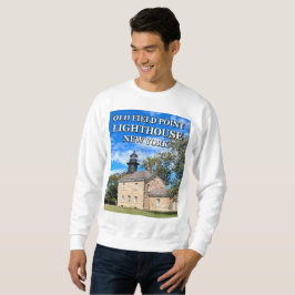 Faro de Old Field Point, camiseta sudadera de Nuev