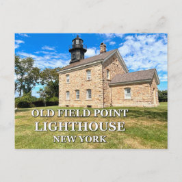 Faro de Old Field Point, postal de Nueva York