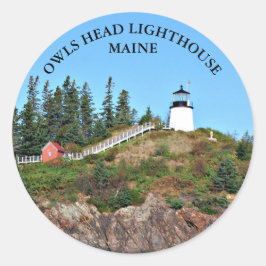 Faro de Owls Head, Pegatinas de Maine Round