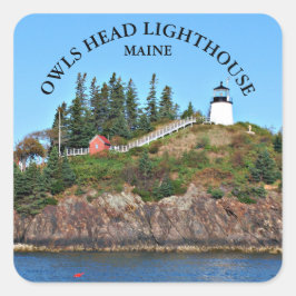 Faro de Owls Head, Pegatinas de Maine Square
