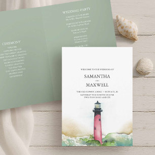 Faro de plantillas del programa de bodas de playa