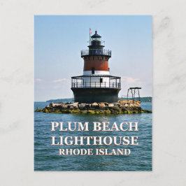 Faro de Plum Beach, postal de Rhode Island