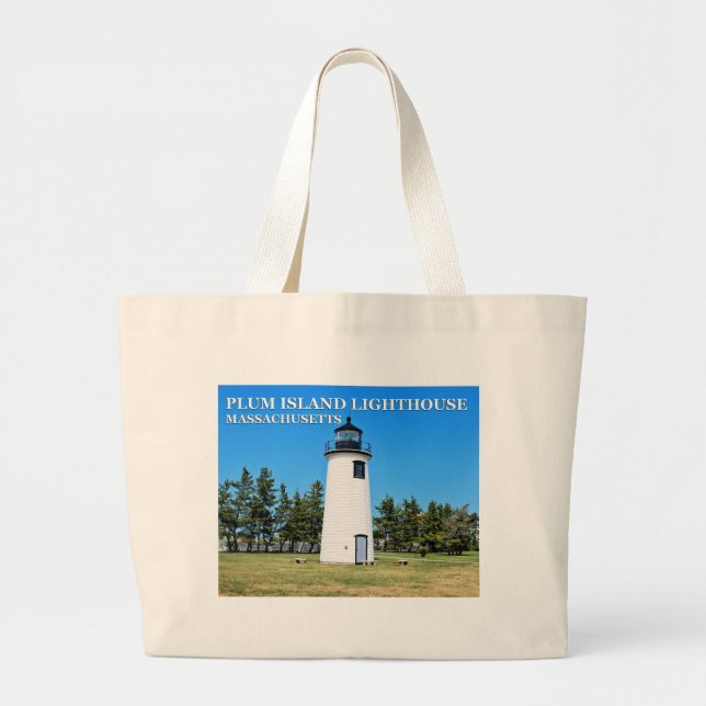 Faro de Plum Island, Bolsa Tote de Massachusetts (Frente)