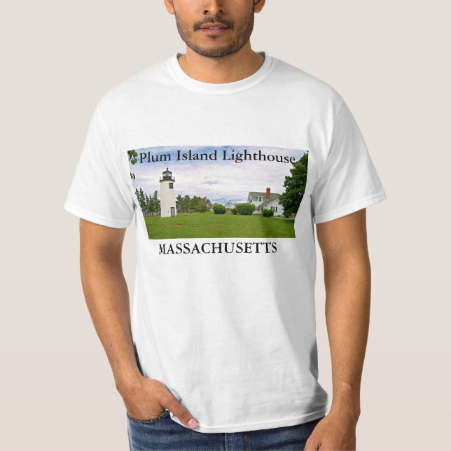 Faro de Plum Island, camiseta de Massachusetts (Anverso)