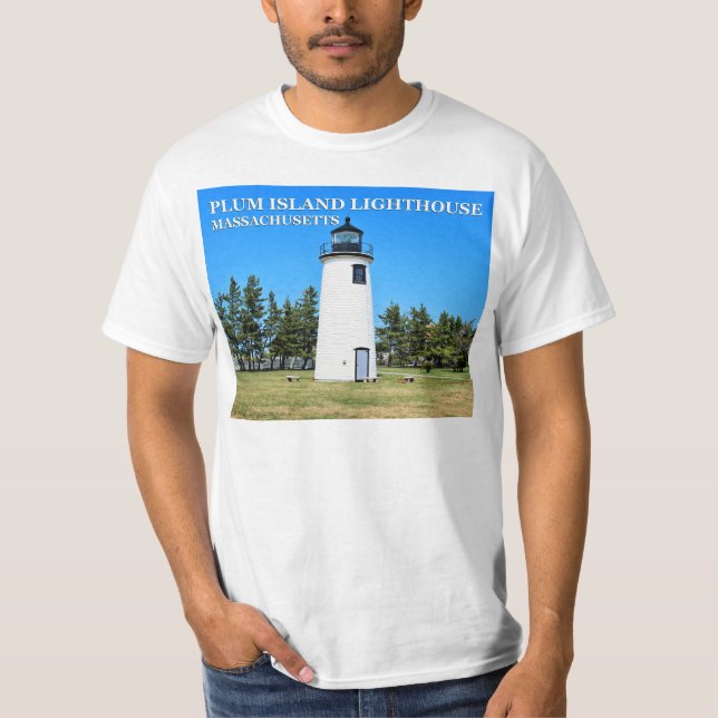 Faro de Plum Island, camiseta de Massachusetts (Anverso)