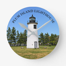 Faro de Plum Island, reloj de pared de Massachuset