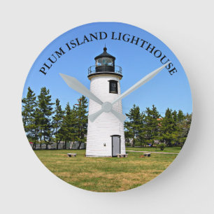 Faro de Plum Island, reloj de pared de Massachuset