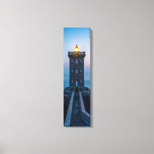Faro de Pointe de Kermorvan Arte de tela vertical