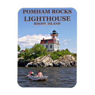 Faro de Pomham Rocks, imán Flexi de Rhode Island