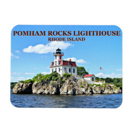Faro de Pomham Rocks, imán Flexi de Rhode Island