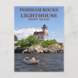 Faro de Pomham Rocks, postal de Rhode Island