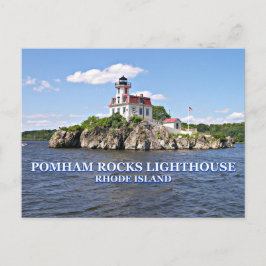 Faro de Pomham Rocks, postal de Rhode Island
