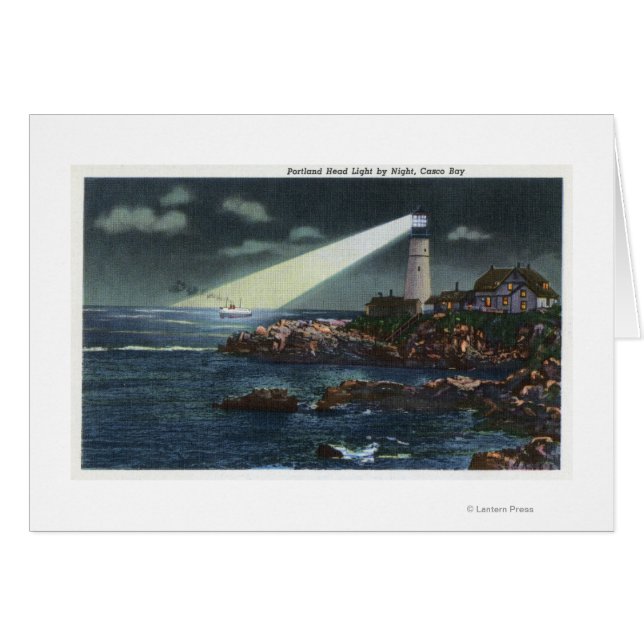 Faro de Portland Head de noche (Anverso (Horizontal))