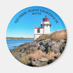 Faro de punta de ardilla, imán redondo de Maine