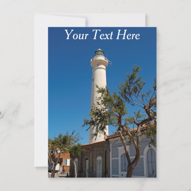 Faro de Punta Secca personalizable, tarjeta Sicili (Anverso)