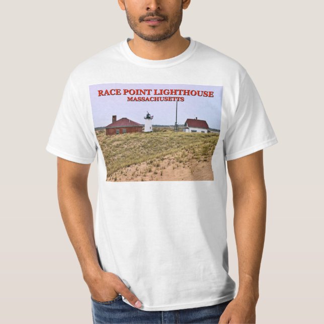 Faro de Race Point, camiseta de Massachusetts (Anverso)