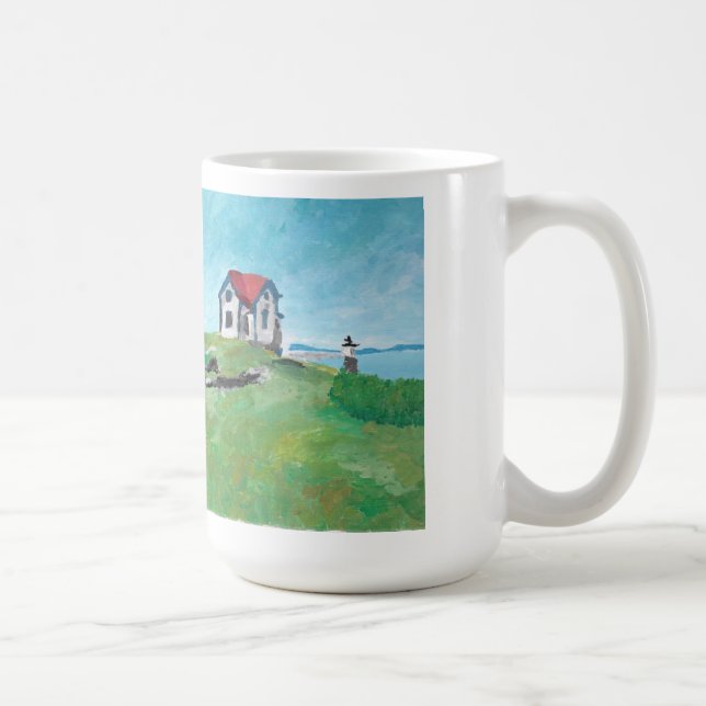 Faro de Ram Island, Maine, gran taza de café (Derecha)