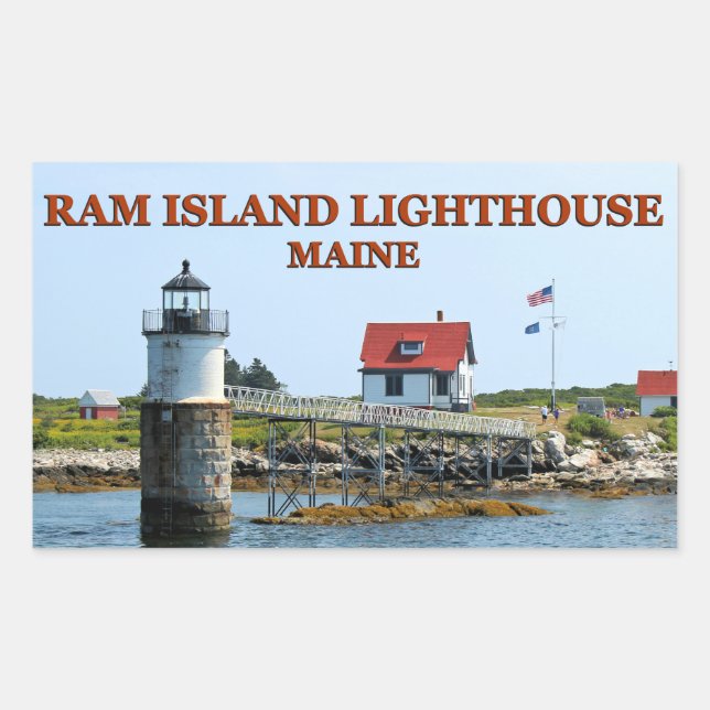 Faro de Ram Island, Pegatinas de Maine (Anverso)
