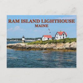 Faro de Ram Island, postal de Maine