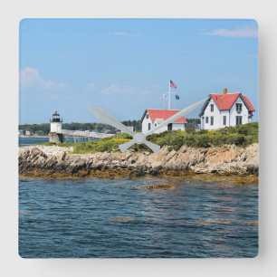 Faro de Ram Island, reloj de pared de Maine Square