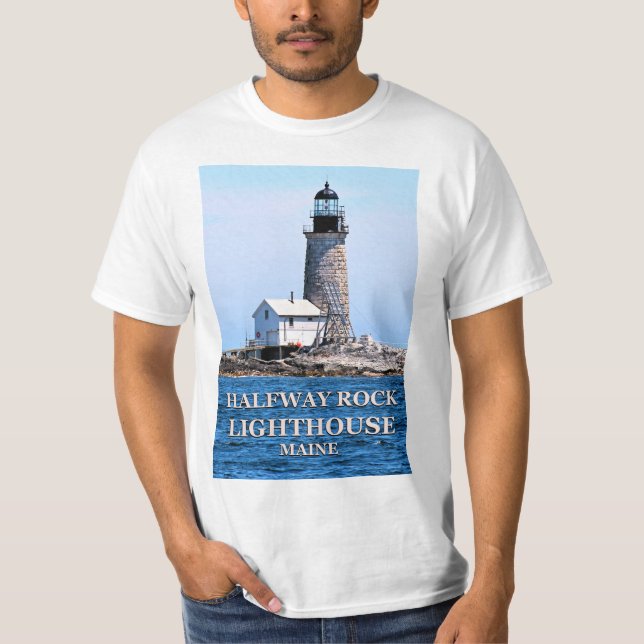 Faro de rock de mitad de camino, camiseta Maine (Anverso)