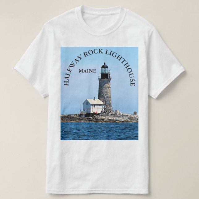 Faro de rock de mitad de camino, camiseta Maine (Diseño del anverso)