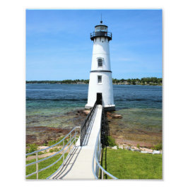 Faro de Rock Island, Nueva York Foto Impresión 8x1